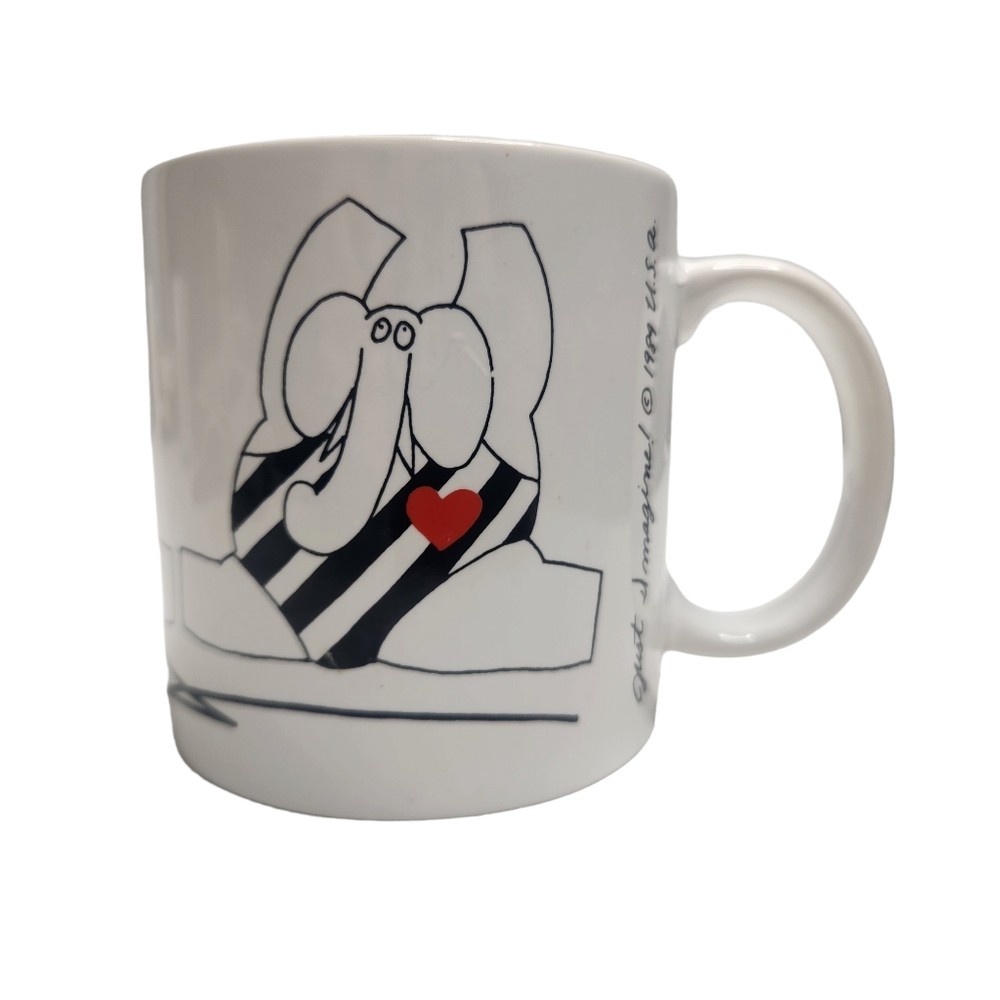 Vintage Elephant 80s Coffee Mug